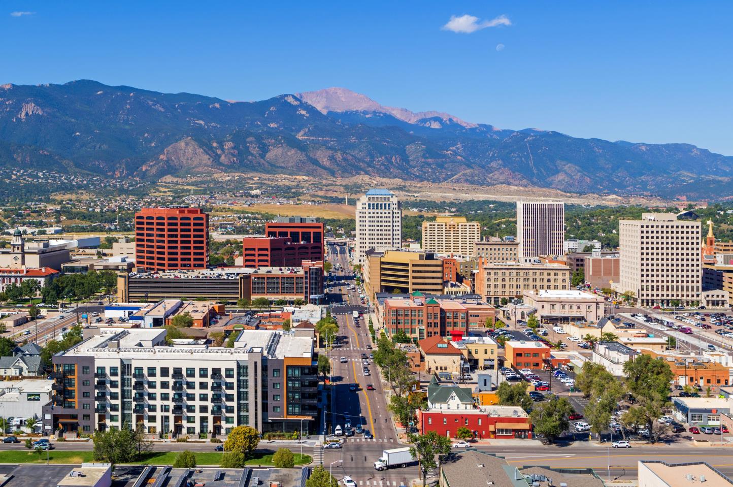 Drone shot of Colorado Springs