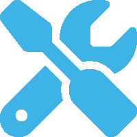 Screwdriver and wrench stylized icon representing the the maintenance included with Colorado Springs property management services